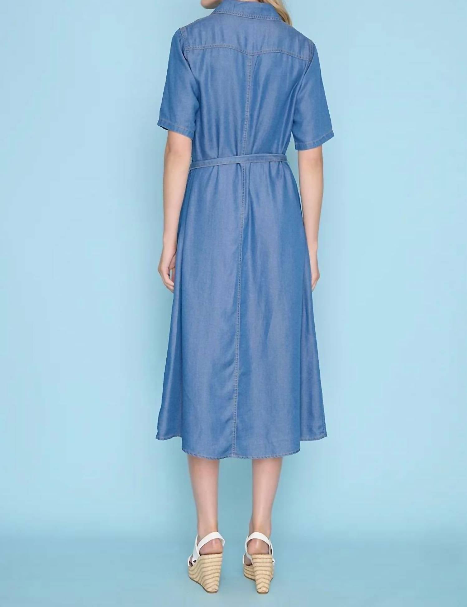 Picadilly - Short Sleeves V-Neckline Dress