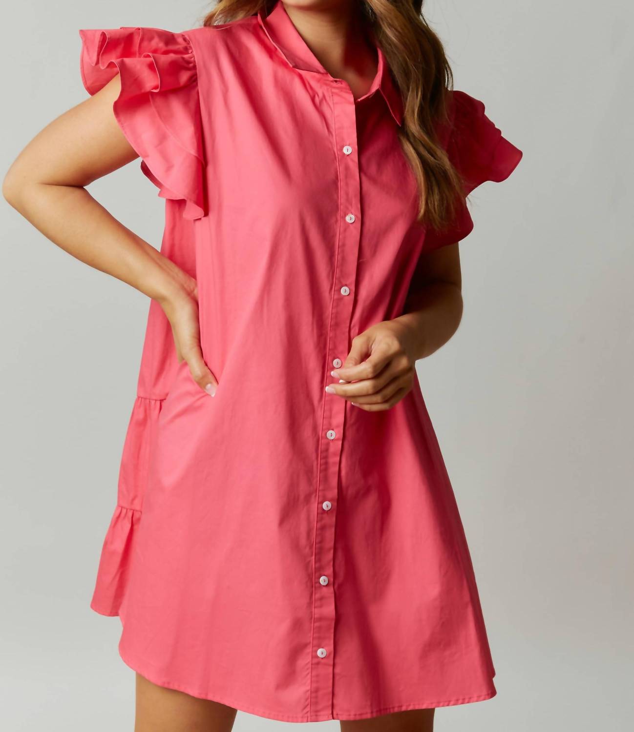 FANTASTIC FAWN Cheers Celebration Sequin Patch Dress in fuchsia - women's dress - alternate view