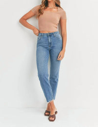 Just Black Denim - High Rise Straight Jeans