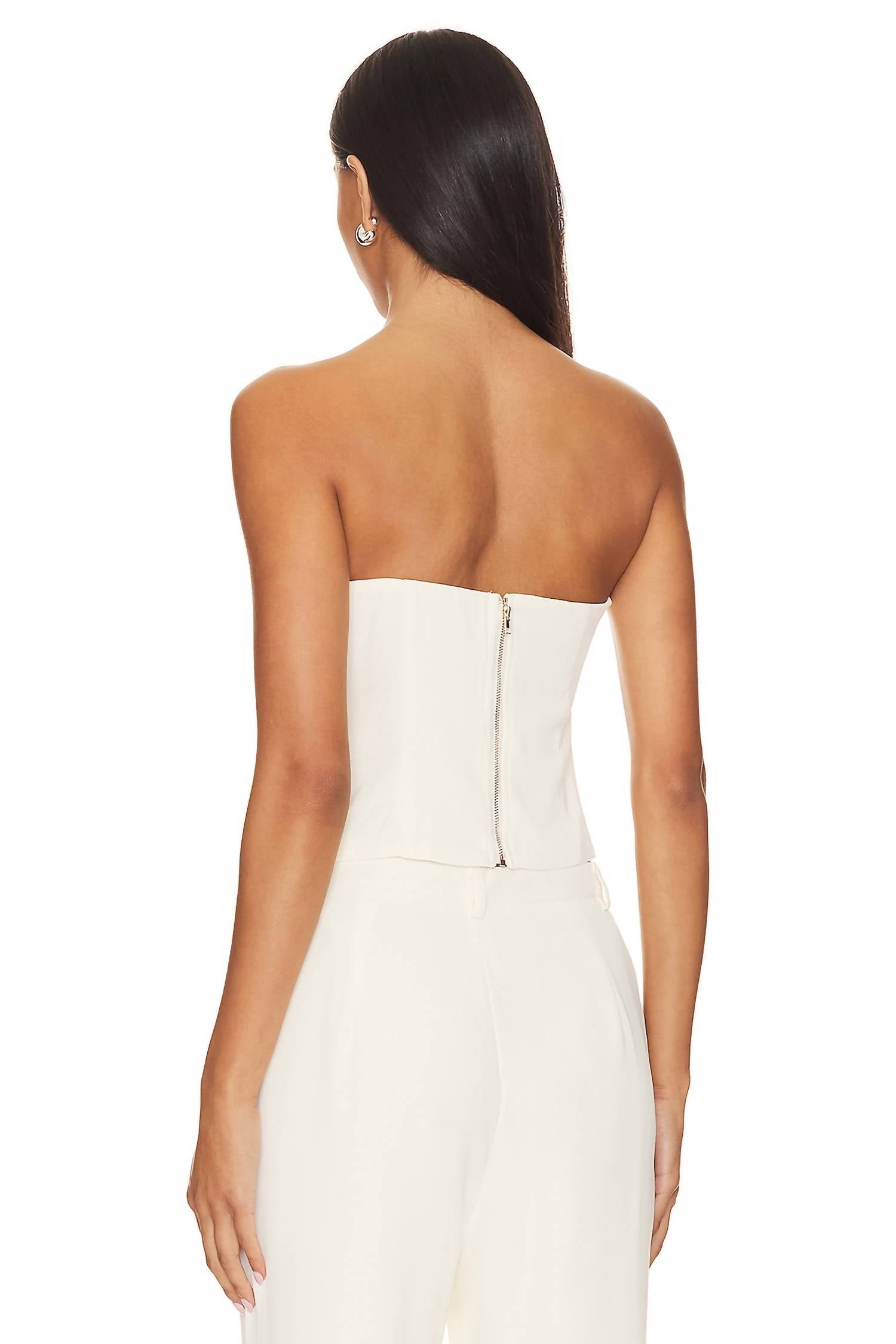 SNDYS. Roma Top in ivory - women's shirt - alternate view