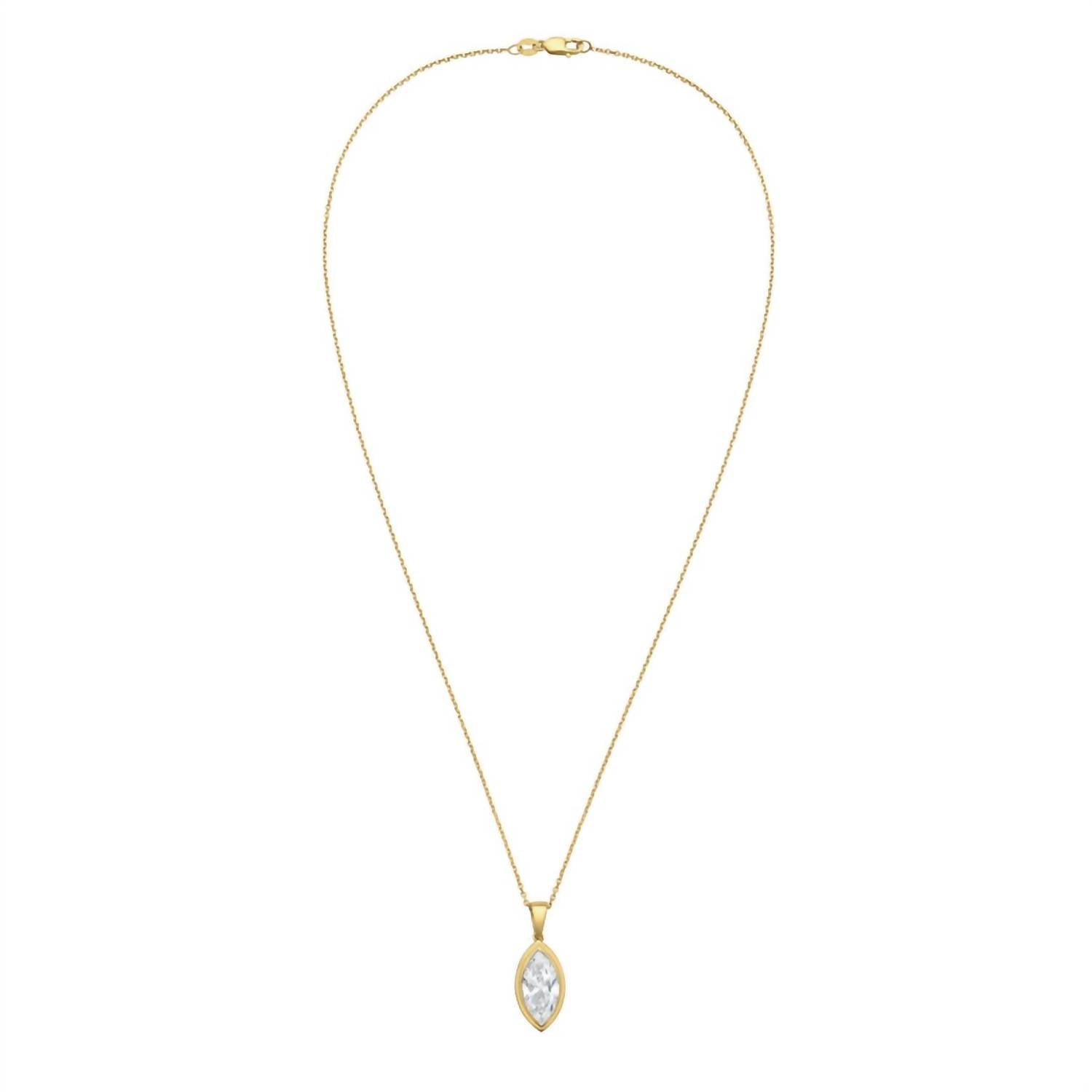 Diana M Jewels - Women's Marquise Lab-Grown Diamond Pendant Necklace (15.00 Ct) - Grand