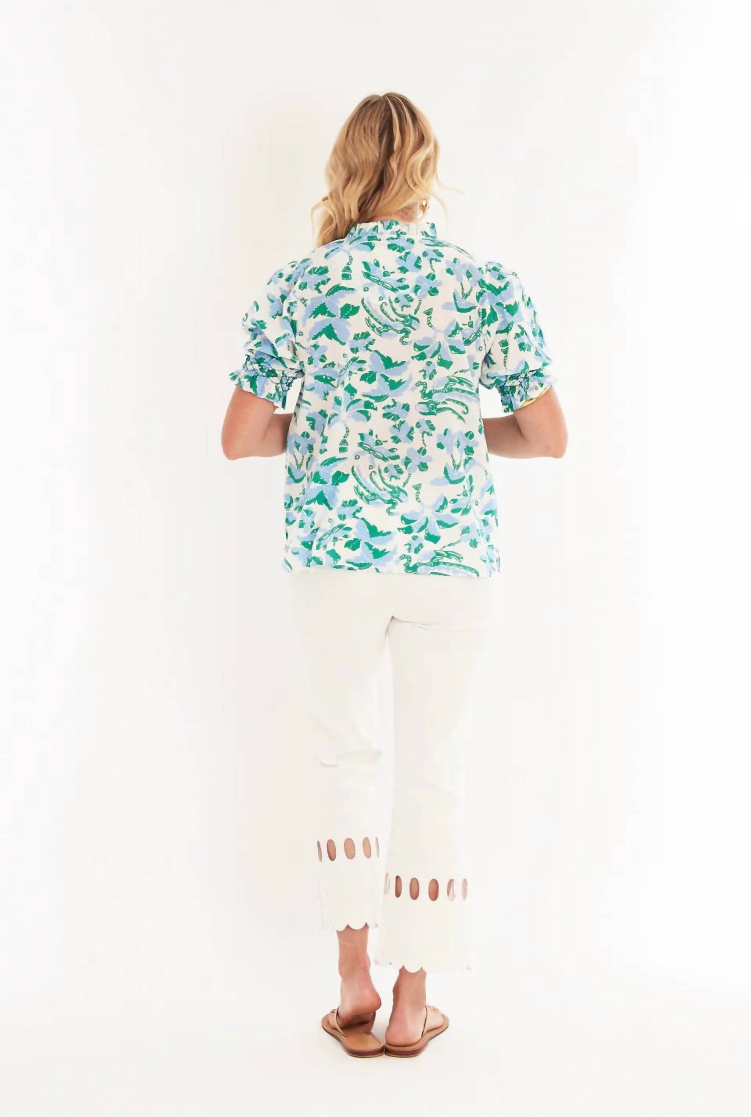CK BRADLEY Cayman Top in white floral - women's blouse - view 4