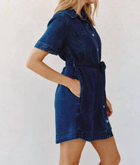 Bella Dahl - Short Sleeve Utility Mini Shirt Dress