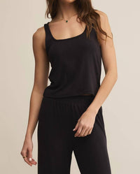 Z Supply Starry Eyed Tank in black sand - women's tank top