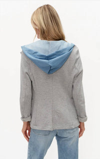 Six/Fifty - Torino Mixed Media Sweater Blazer