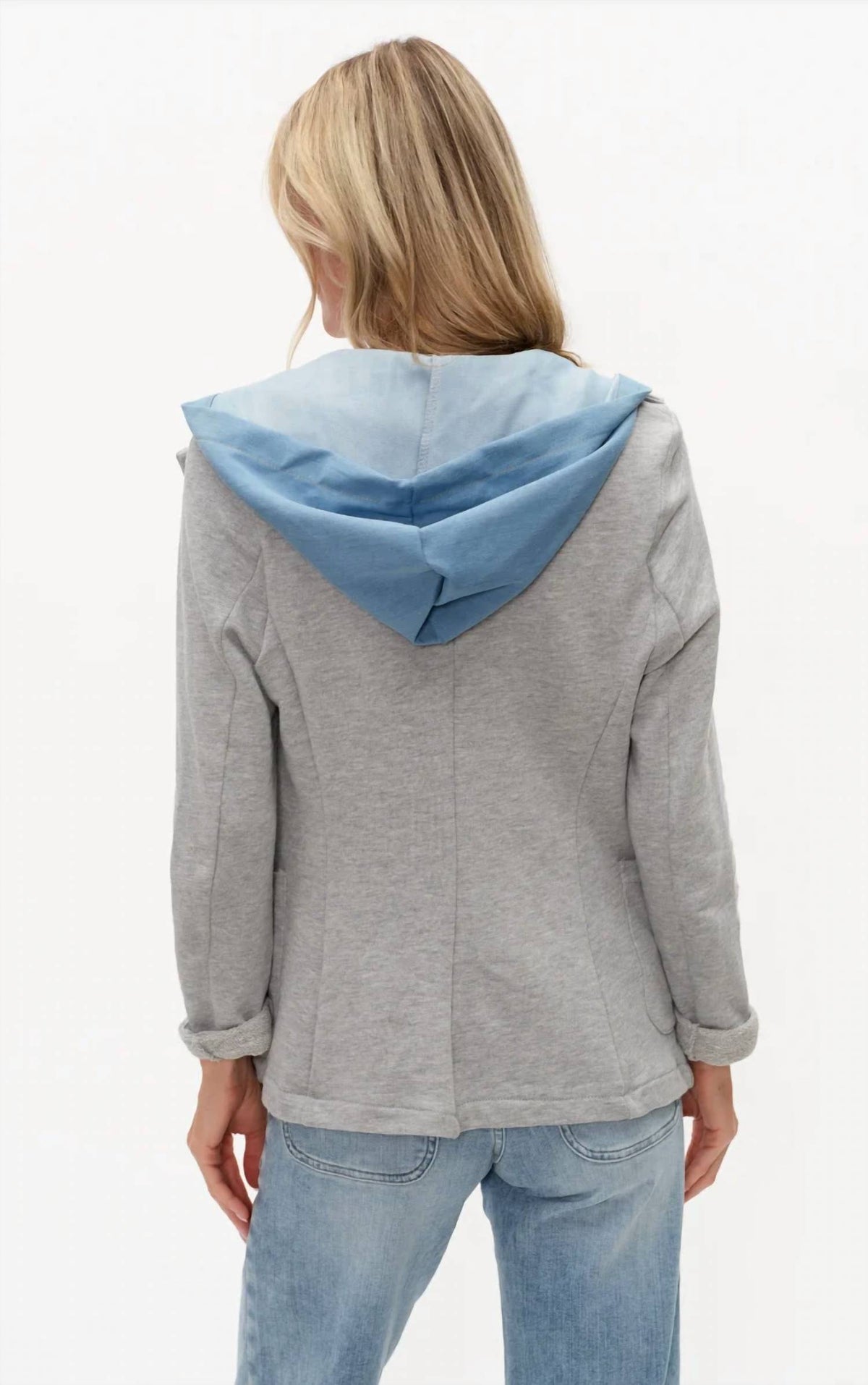 Six/Fifty - Torino Mixed Media Sweater Blazer