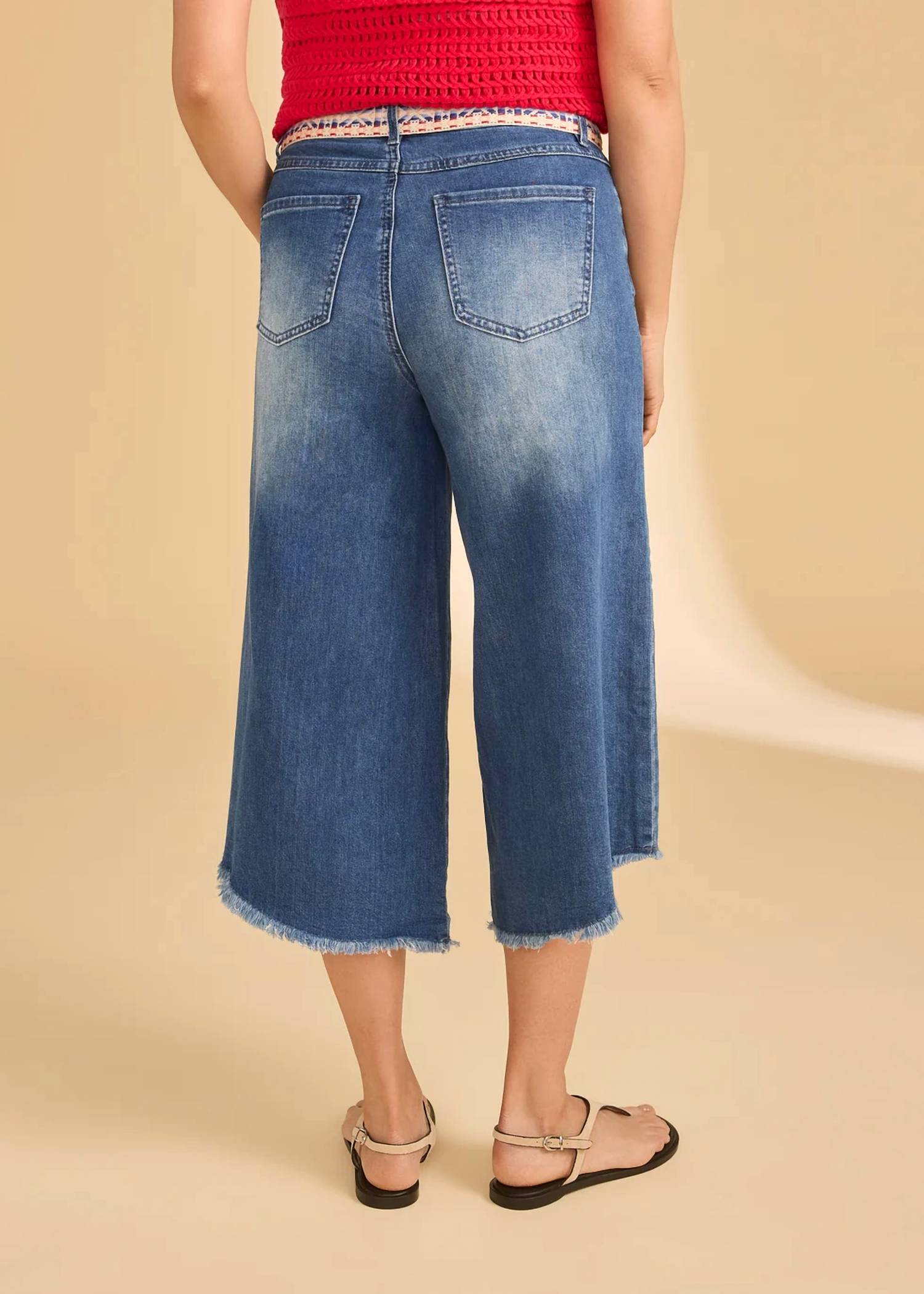 Fdj - Loose Mid-rise Hi-low Crop Jeans
