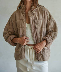 By Together - Quilted Knit Mineral Washed Jacket