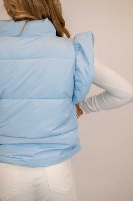 Main Strip - Ruffle With Bows Puffer Vest