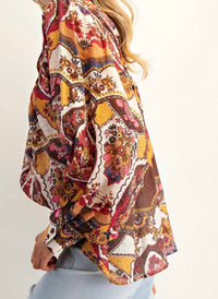 ee:some Ruby & Amber Print Top in multicolor - women's blouse - alternate view