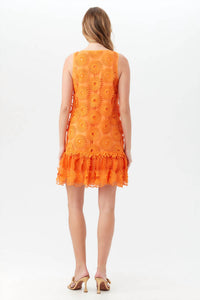 Trina Turk Anzu Sleeveless Dress in orange - women's dress - detail view