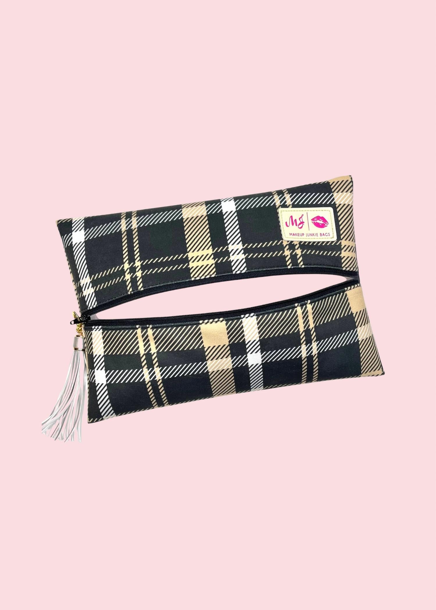 Makeup Junkie - Women's Plaid Bag