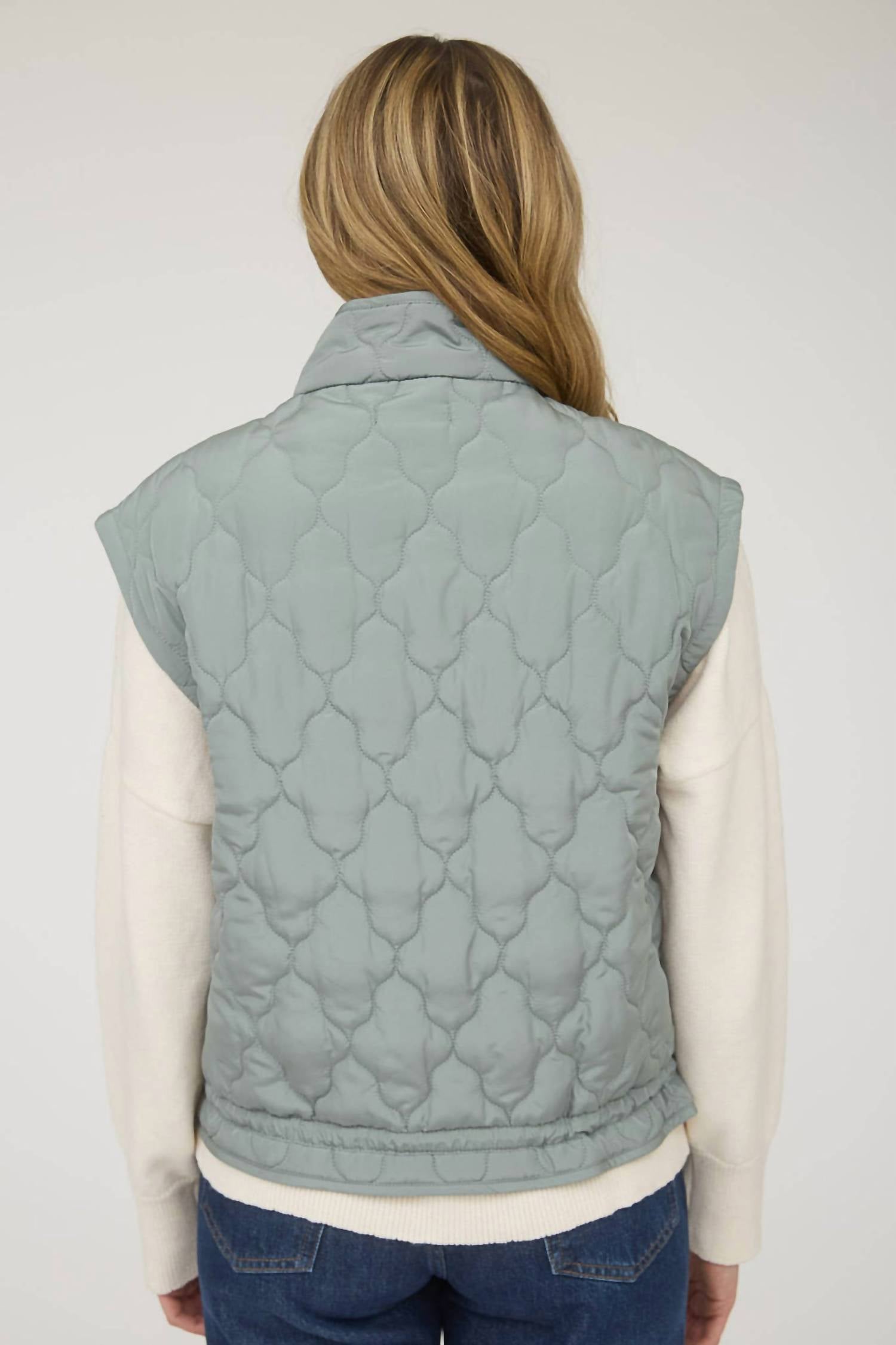 Blu Pepper - Quilted Puffer Vest With Snaps