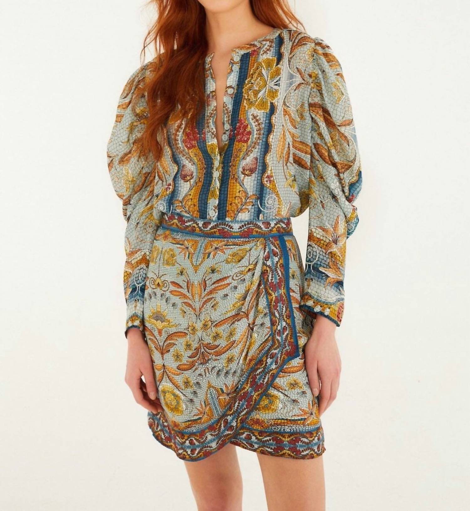 Farm Rio - Mosaic Garden Mini Skirt