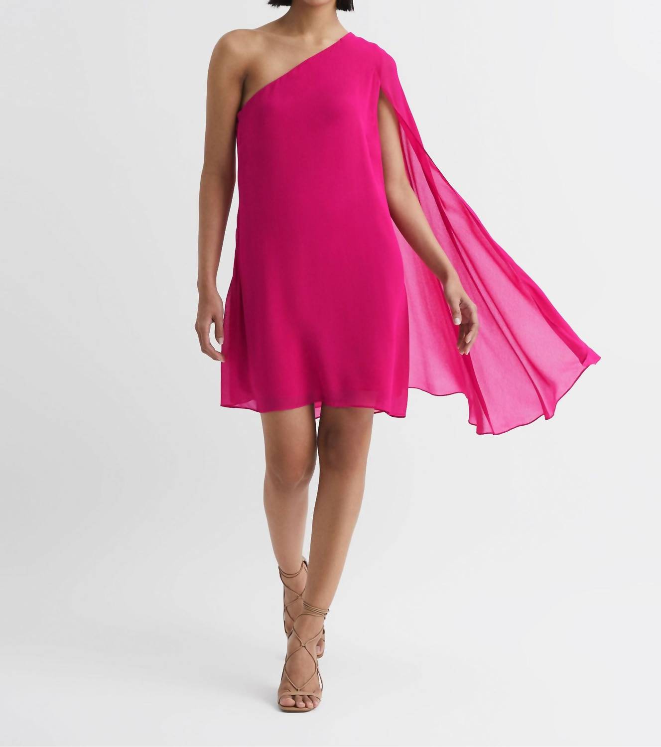 Reiss - Fleur Sheer Cape Sleeve Dress