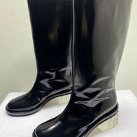 Simone Rocha Women's Clear Heel Rain Boots in black - women's shoe - alternate view