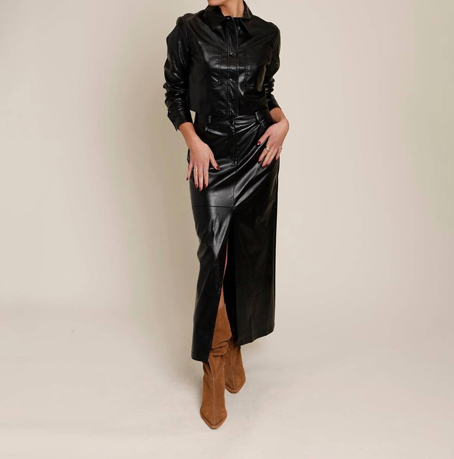 Lucy Paris - Alexis Leather Top