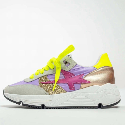 Cynthia Richard - Women's Lightning Strikes Leather Sneakers