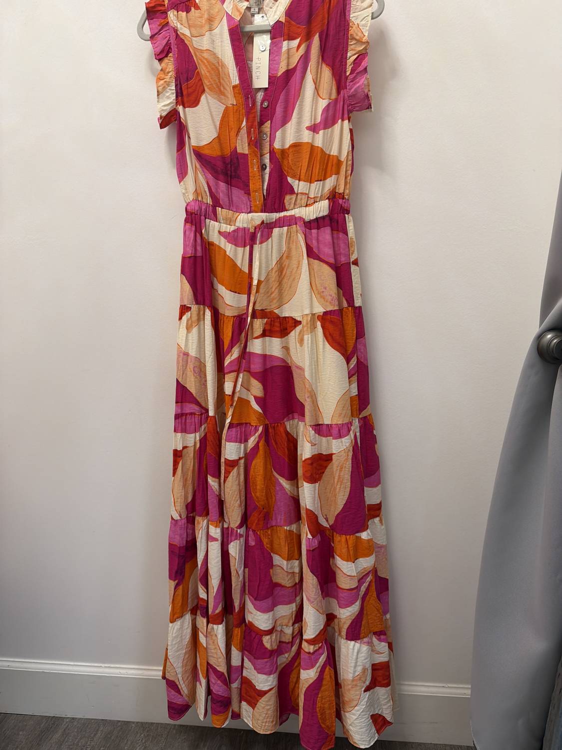 Pinch - Leaf Print Button Down Dress