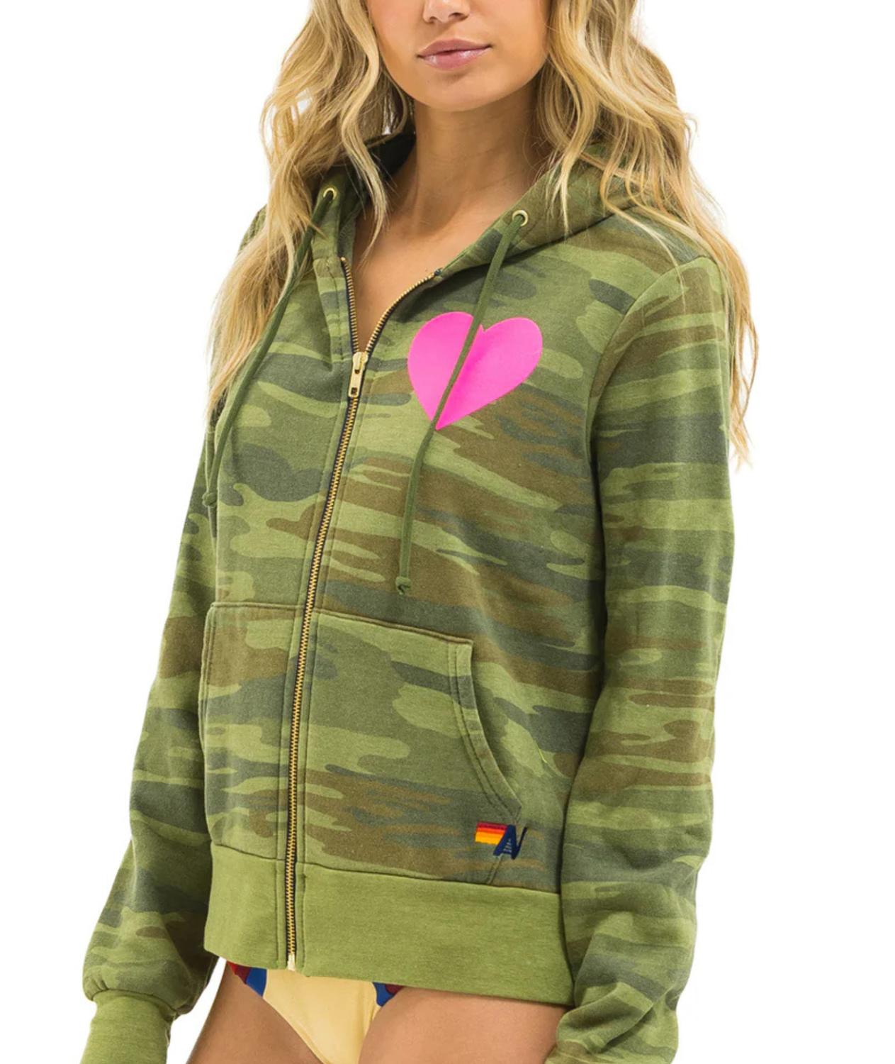 Aviator Nation - Heart 2 Zip Hoodie
