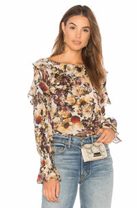 Bailey 44 - Long Sleeve Off Shoulder Floral Top
