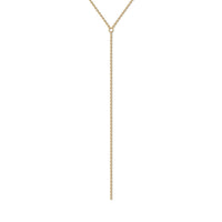 Eklexic - Women's Micro Cable Link Chain Lariat Necklace