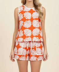 Pinch - Shell Print Sleeveless Top
