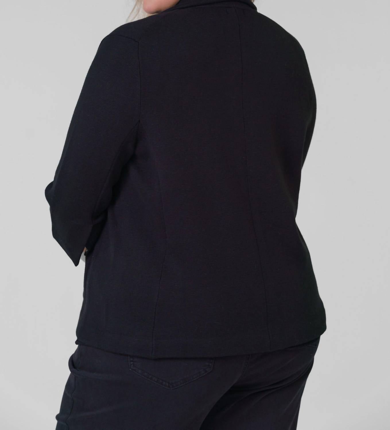 Minnie Rose - Cotton Blend Shrunken Blazer - Plus Size