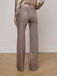 L'Agence - Clayton Coated Wide Leg Jean