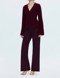 PISTOLA Penny High Rise Wide Leg Jeans in claret 4 - women's jeans - alternate view