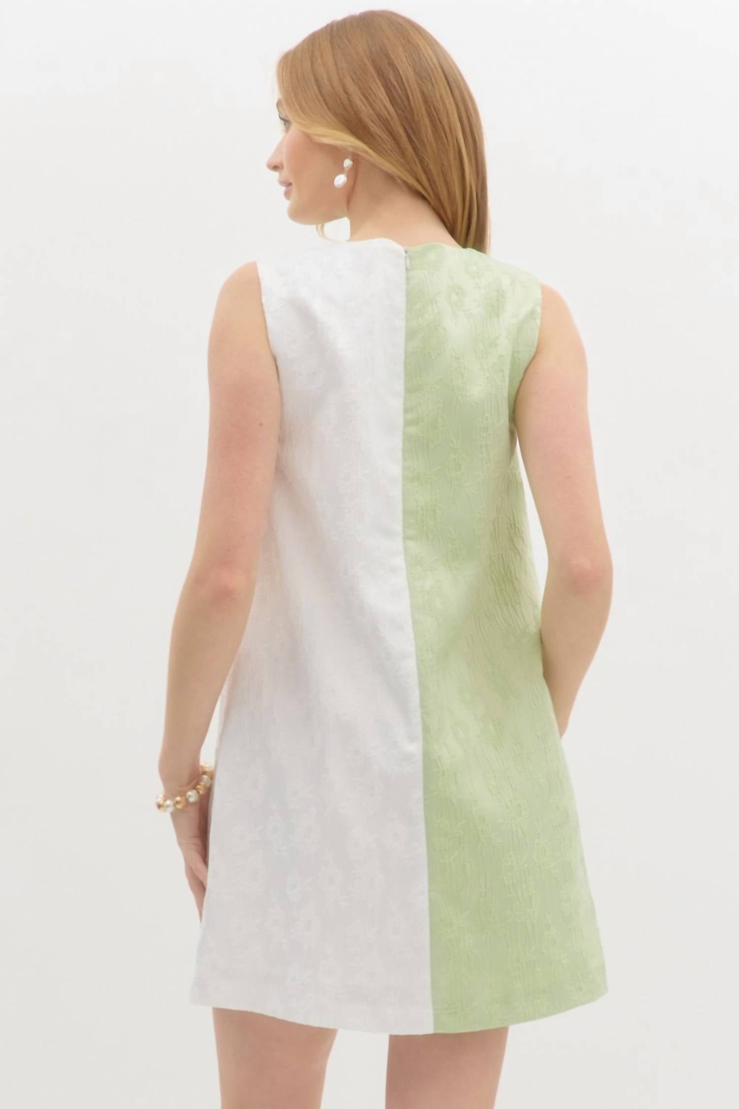 entro Ainsley Mini Dress in green - women's dress - alternate view