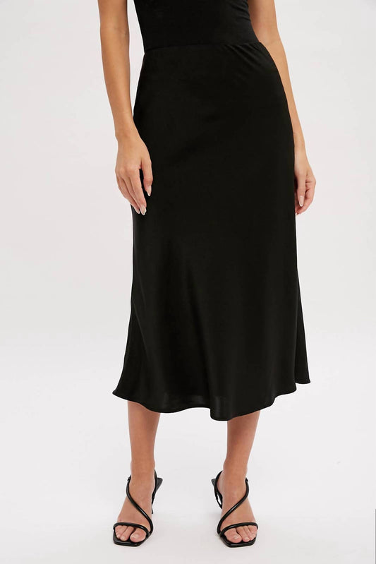 Bluivy - Satin Midi Skirt