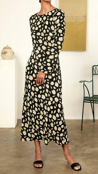 CIAO LUCIA Gaia Long Sleeve Midi Dress in shell - women's dress - view 5