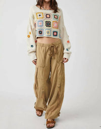 Echo - Crochet Cropped Sweater