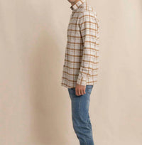SOUTHERN TIDE Botnay Bay Plaid Sportshirt in sand white - men's shirt - alternate view