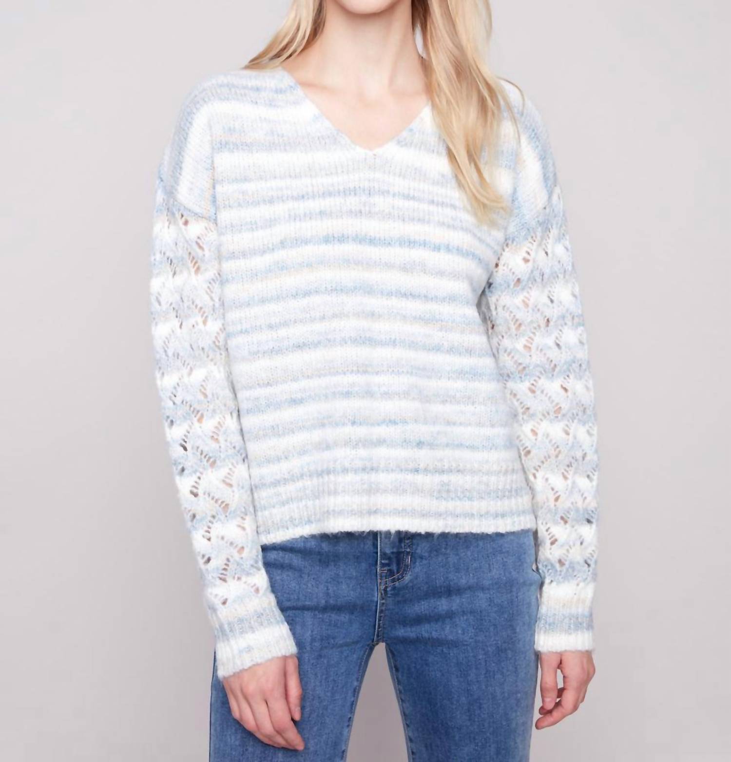 Charlie B - Space Dye V-neck Sweater