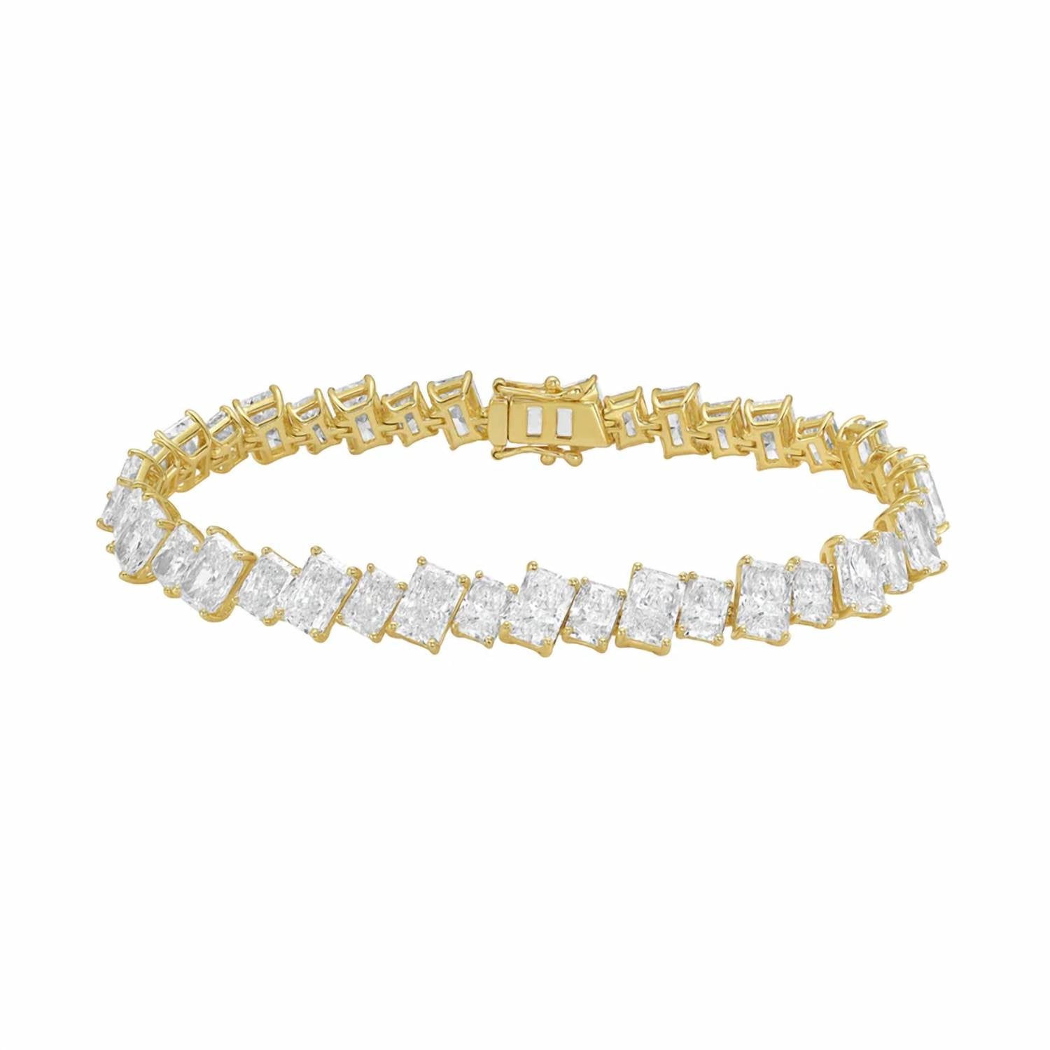 Diana M Jewels - Women's Radiant Lab-Grown Diamond Tennis Bracelet (48.00 Ct) - Signature