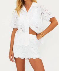 Beach Riot - Lexie Embroidered Top