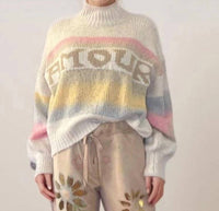 Scandal Italy Amaranth Sweater Top in ivory - women's sweater