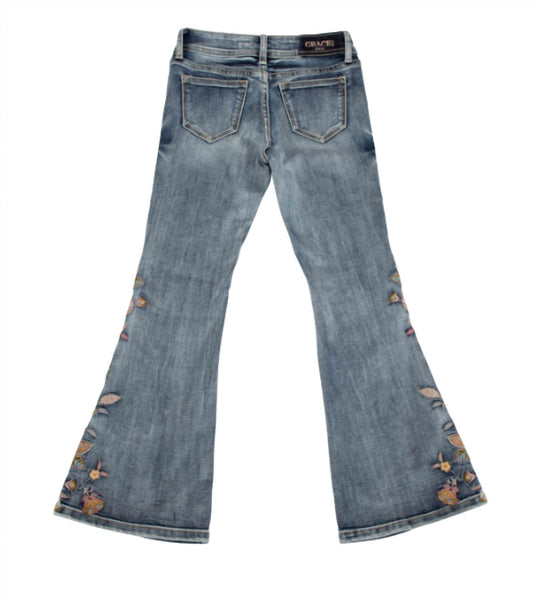 Grace In La - Girls Embroidered Leg Jeans