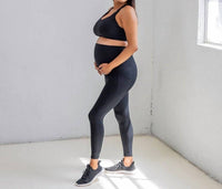 Senita Athletics Lux Maternity Leggings in black - women's pants - detail view