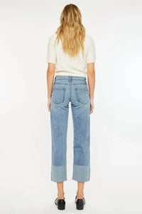 Kancan - Margret Mid Rise Cropped Wide Leg Jean