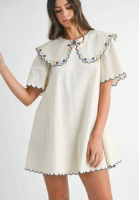 Mable - Peter Pan Collar Mini Dress