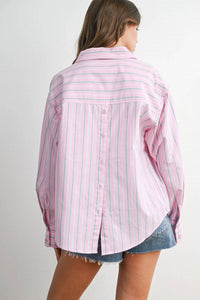 Buttermelon - Striped Long-sleeve Button-up Shirt