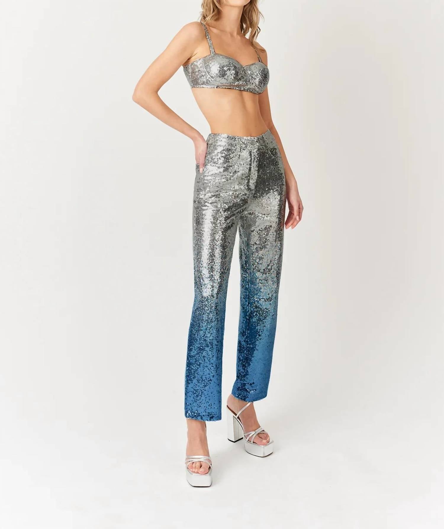 Amylynn - High Shine Ombre Sequin Pants
