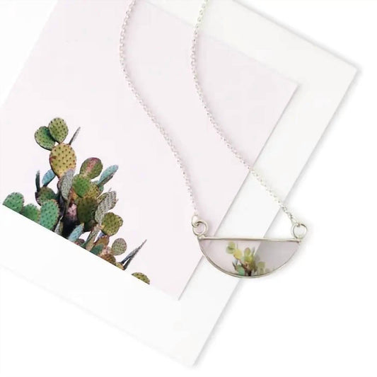 Foterra Jewelry - Women's Cactus Semi Circle Necklace