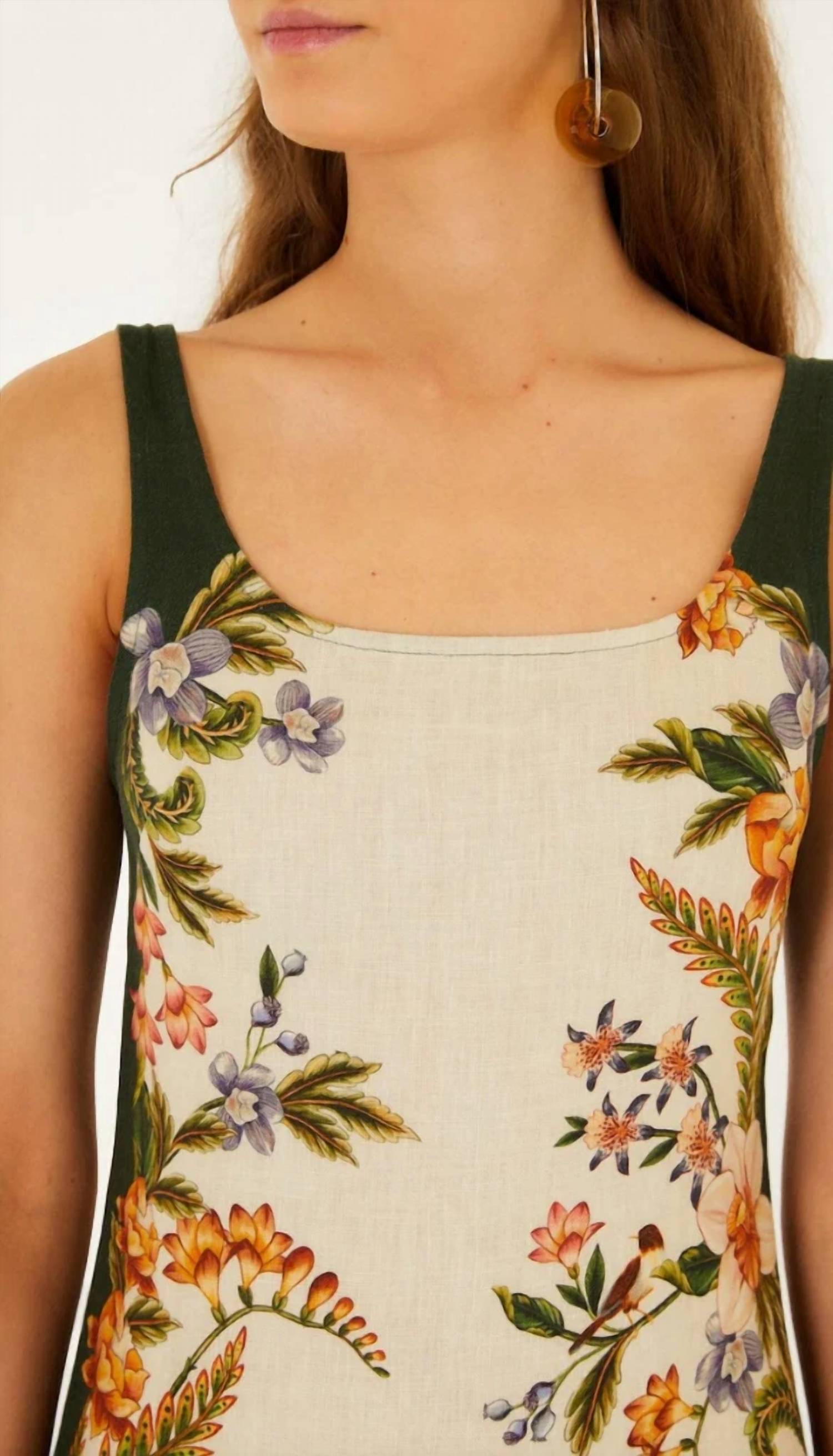 Farm Rio - Square Neck Mini Dress