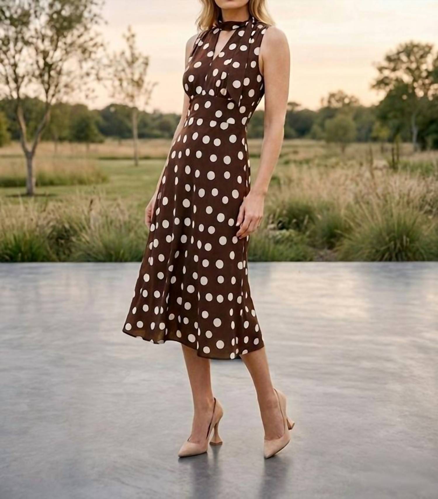 Joseph Ribkoff - Polka Dot A-line Dress