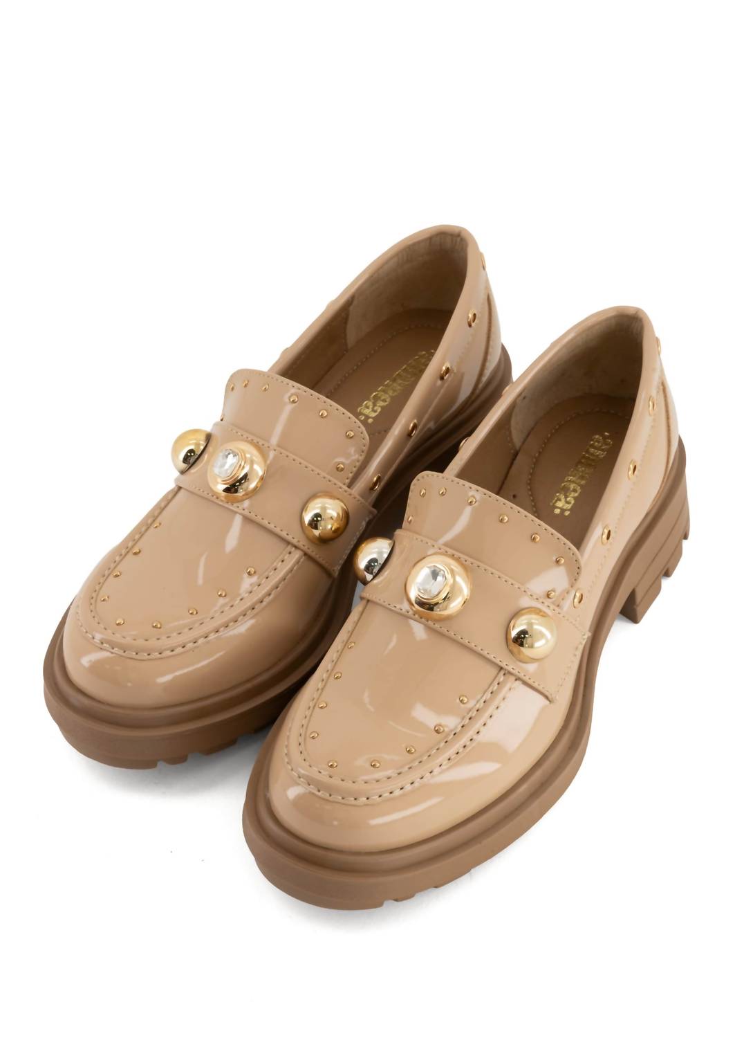 Andrea Women's Platform Loafer in beige - women's flats - view 4