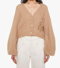 Mother - Puffy Sleeve Varsity Cardigan